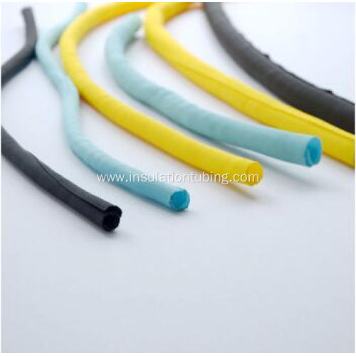 Colorful PET Self Closing Cable Braided Sleeve